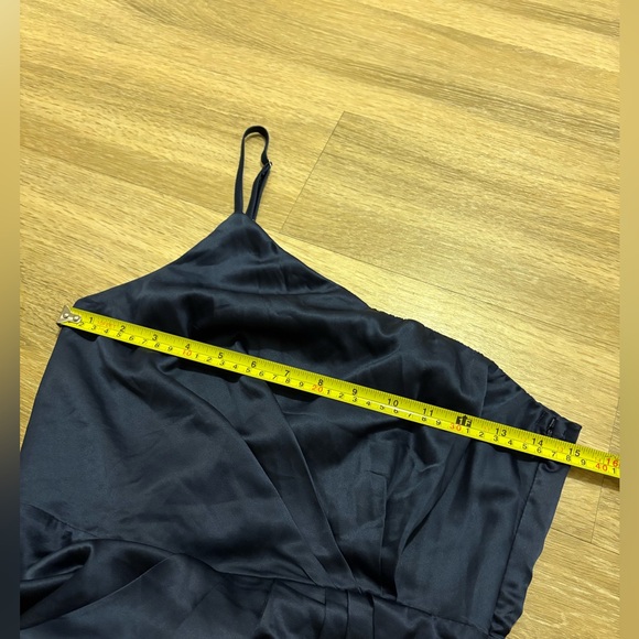 Lulus Law of Attraction Navy Blue One-Shoulder Asymmetrical Midi Dress - Picture 9 of 11